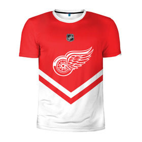 Мужская футболка 3D спортивная с принтом Detroit Red Wings в Санкт-Петербурге, 100% полиэстер с улучшенными характеристиками | приталенный силуэт, круглая горловина, широкие плечи, сужается к линии бедра | america | canada | hockey | nhl | usa | америка | детройт | канада | лед | нхл | ред | сша | уингз | хоккей