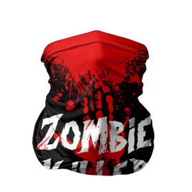 Бандана-труба 3D с принтом Zombie Killer в Санкт-Петербурге, 100% полиэстер, ткань с особыми свойствами — Activecool | плотность 150‒180 г/м2; хорошо тянется, но сохраняет форму | Тематика изображения на принте: blood | dark | killer | monster | zombie | зомби | кровь | монстр | нечисть