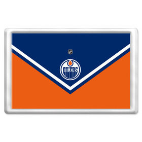 Магнит 45*70 с принтом Edmonton Oilers в Санкт-Петербурге, Пластик | Размер: 78*52 мм; Размер печати: 70*45 | america | canada | hockey | nhl | usa | америка | детройт | канада | лед | нхл | ойлерз | сша | хоккей | эдмонтон