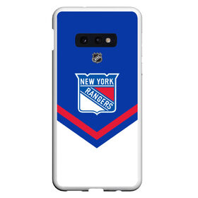 Чехол для Samsung S10E с принтом New York Rangers в Санкт-Петербурге, Силикон | Область печати: задняя сторона чехла, без боковых панелей | america | canada | hockey | nhl | usa | америка | канада | лед | нхл | нью йорк | рейнджерс | сша | хоккей