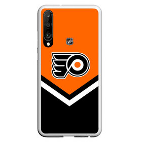 Чехол для Honor P30 с принтом Philadelphia Flyers в Санкт-Петербурге, Силикон | Область печати: задняя сторона чехла, без боковых панелей | Тематика изображения на принте: america | canada | hockey | nhl | usa | америка | канада | лед | нхл | сша | филадельфия | флайерз | хоккей