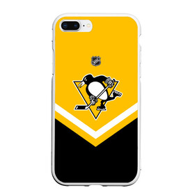 Чехол для iPhone 7Plus/8 Plus матовый с принтом Pittsburgh Penguins в Санкт-Петербурге, Силикон | Область печати: задняя сторона чехла, без боковых панелей | america | canada | hockey | nhl | usa | америка | канада | лед | нхл | пингвинз | питтсбург | сша | хоккей
