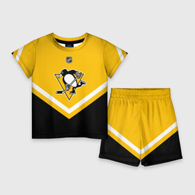 Детский костюм с шортами 3D с принтом Pittsburgh Penguins в Санкт-Петербурге,  |  | Тематика изображения на принте: america | canada | hockey | nhl | usa | америка | канада | лед | нхл | пингвинз | питтсбург | сша | хоккей