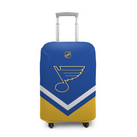 Чехол для чемодана 3D с принтом St. Louis Blues в Санкт-Петербурге, 86% полиэфир, 14% спандекс | двустороннее нанесение принта, прорези для ручек и колес | america | canada | hockey | nhl | usa | америка | блюз | канада | лед | нхл | сент луис | сша | хоккей