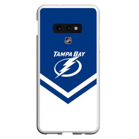 Чехол для Samsung S10E с принтом Tampa Bay Lightning в Санкт-Петербурге, Силикон | Область печати: задняя сторона чехла, без боковых панелей | Тематика изображения на принте: america | canada | hockey | nhl | usa | америка | бэй | канада | лайтнинг | лед | нхл | сша | тампа | хоккей