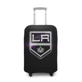 Чехол для чемодана 3D с принтом Los Angeles Kings в Санкт-Петербурге, 86% полиэфир, 14% спандекс | двустороннее нанесение принта, прорези для ручек и колес | hockey | kings | los angeles | nhl | корона | нхл | хоккеист | хоккей