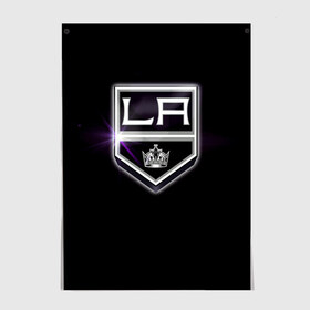 Постер с принтом Los Angeles Kings в Санкт-Петербурге, 100% бумага
 | бумага, плотность 150 мг. Матовая, но за счет высокого коэффициента гладкости имеет небольшой блеск и дает на свету блики, но в отличии от глянцевой бумаги не покрыта лаком | hockey | kings | los angeles | nhl | корона | нхл | хоккеист | хоккей