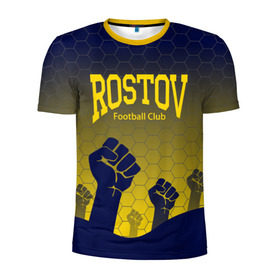 Мужская футболка 3D спортивная с принтом Rostov Football club в Санкт-Петербурге, 100% полиэстер с улучшенными характеристиками | приталенный силуэт, круглая горловина, широкие плечи, сужается к линии бедра | дону | на | ростов | ростов на дону