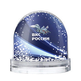 Снежный шар с принтом ВКС России в Санкт-Петербурге, Пластик | Изображение внутри шара печатается на глянцевой фотобумаге с двух сторон | su 30 | ввс | вкс | лётчик | окб сухого | пилот | россия | самолёт | су 30