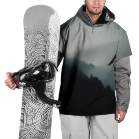 Накидка на куртку 3D с принтом Орёл в Санкт-Петербурге, 100% полиэстер |  | Тематика изображения на принте: горы | пейзаж | сумерки
