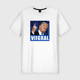Мужская футболка премиум с принтом Трамп 1 в Санкт-Петербурге, 92% хлопок, 8% лайкра | приталенный силуэт, круглый вырез ворота, длина до линии бедра, короткий рукав | america | donald | trump | usa | америка | дональд | трамп