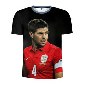 Мужская футболка 3D спортивная с принтом Steven Gerrard в Санкт-Петербурге, 100% полиэстер с улучшенными характеристиками | приталенный силуэт, круглая горловина, широкие плечи, сужается к линии бедра | england national team | premier league | steven gerrard | англия | ливерпуль | стивен джеррард | футбол