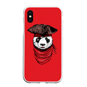 Чехол для iPhone XS Max матовый с принтом Панда пират в Санкт-Петербурге, Силикон | Область печати: задняя сторона чехла, без боковых панелей | animal | bay | bear | beast | captain | panda | pirate | бухта | зверь | капитан | корабль | медведь | панда | пират