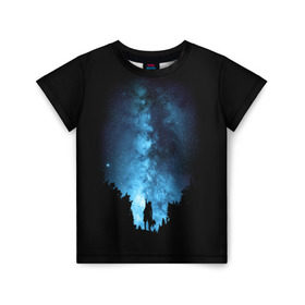 Детская футболка 3D с принтом Млечный путь в Санкт-Петербурге, 100% гипоаллергенный полиэфир | прямой крой, круглый вырез горловины, длина до линии бедер, чуть спущенное плечо, ткань немного тянется | galaxy | milky way | night | space | star | вселенная | галактика | звезды | космос | млечный | ночь | путь