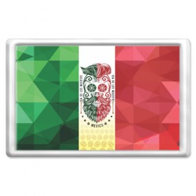 Магнит 45*70 с принтом Мексика в Санкт-Петербурге, Пластик | Размер: 78*52 мм; Размер печати: 70*45 | мексика | флаг | череп