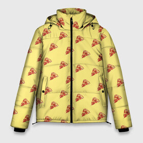Мужская зимняя куртка 3D с принтом Рай пиццы в Санкт-Петербурге, верх — 100% полиэстер; подкладка — 100% полиэстер; утеплитель — 100% полиэстер | длина ниже бедра, свободный силуэт Оверсайз. Есть воротник-стойка, отстегивающийся капюшон и ветрозащитная планка. 

Боковые карманы с листочкой на кнопках и внутренний карман на молнии. | food | pizza | грибы | еда | завтрак | колбаса | обед | пицца | помидор | ужин | фастфуд