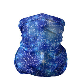Бандана-труба 3D с принтом Новогодний блеск в Санкт-Петербурге, 100% полиэстер, ткань с особыми свойствами — Activecool | плотность 150‒180 г/м2; хорошо тянется, но сохраняет форму | Тематика изображения на принте: зима | конфетти | синий | снег