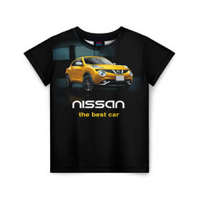 Детская футболка 3D с принтом Nissan the best car в Санкт-Петербурге, 100% гипоаллергенный полиэфир | прямой крой, круглый вырез горловины, длина до линии бедер, чуть спущенное плечо, ткань немного тянется | nissan | авто | автомобиль | водитель | машина | ниссан | тачка
