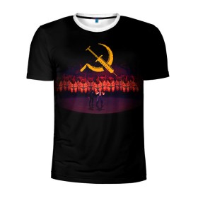 Мужская футболка 3D спортивная с принтом Mother russia bleeds 2 в Санкт-Петербурге, 100% полиэстер с улучшенными характеристиками | приталенный силуэт, круглая горловина, широкие плечи, сужается к линии бедра | Тематика изображения на принте: indie | mother russia bleeds | игра | игры | инди