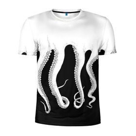 Мужская футболка 3D спортивная с принтом Octopus в Санкт-Петербурге, 100% полиэстер с улучшенными характеристиками | приталенный силуэт, круглая горловина, широкие плечи, сужается к линии бедра | octopus