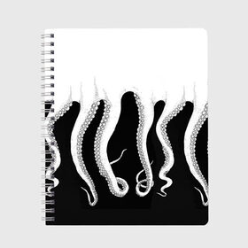 Тетрадь с принтом Octopus в Санкт-Петербурге, 100% бумага | 48 листов, плотность листов — 60 г/м2, плотность картонной обложки — 250 г/м2. Листы скреплены сбоку удобной пружинной спиралью. Уголки страниц и обложки скругленные. Цвет линий — светло-серый
 | Тематика изображения на принте: octopus