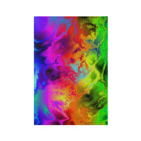 Обложка для паспорта матовая кожа с принтом Красочное безумие в Санкт-Петербурге, натуральная матовая кожа | размер 19,3 х 13,7 см; прозрачные пластиковые крепления | Тематика изображения на принте: кислота | радуга | разноцветный | яркий