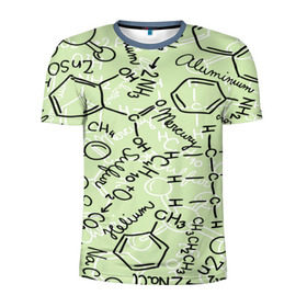 Мужская футболка 3D спортивная с принтом Формула в Санкт-Петербурге, 100% полиэстер с улучшенными характеристиками | приталенный силуэт, круглая горловина, широкие плечи, сужается к линии бедра | новая | формула | химия