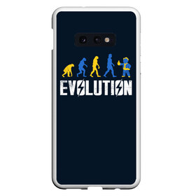 Чехол для Samsung S10E с принтом Vault Evolution в Санкт-Петербурге, Силикон | Область печати: задняя сторона чехла, без боковых панелей | Тематика изображения на принте: atom | bomb | boy | fallout | radioactive | vault | wasteland | атом | бой | бомба | волт | мальчик | радиация | фоллаут | ядерная