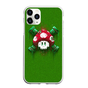 Чехол для iPhone 11 Pro Max матовый с принтом Mario Mushroom в Санкт-Петербурге, Силикон |  | 8 bit | 8 бит | nintendo | гриб | нинтендо