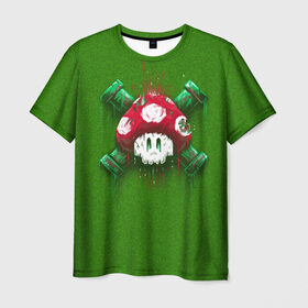 Мужская футболка 3D с принтом Mario Mushroom в Санкт-Петербурге, 100% полиэфир | прямой крой, круглый вырез горловины, длина до линии бедер | 8 bit | 8 бит | nintendo | гриб | нинтендо