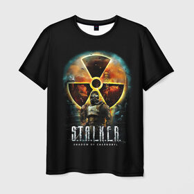 Мужская футболка 3D с принтом STALKER: Shadow of Chernobyl в Санкт-Петербурге, 100% полиэфир | прямой крой, круглый вырез горловины, длина до линии бедер | chernobyl | radiation | radioactive | stalker | ukraine | zone | зона | радиация | радиоактивность | сталкер | украина | чернобыль