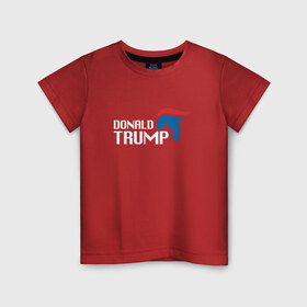 Детская футболка хлопок с принтом Donald Trump logo в Санкт-Петербурге, 100% хлопок | круглый вырез горловины, полуприлегающий силуэт, длина до линии бедер | дональд | трамп