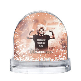 Снежный шар с принтом Хабиб Нурмагомедов в Санкт-Петербурге, Пластик | Изображение внутри шара печатается на глянцевой фотобумаге с двух сторон | ufc | хабиб нурмагомедов