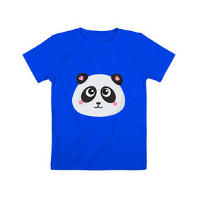 Детская футболка хлопок с принтом Милая пандочка в Санкт-Петербурге, 100% хлопок | круглый вырез горловины, полуприлегающий силуэт, длина до линии бедер | милая | мордочка | панда