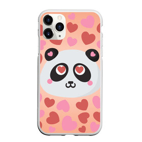 Чехол для iPhone 11 Pro Max матовый с принтом Влюбленная панда в Санкт-Петербурге, Силикон |  | любовь | панда | сердце