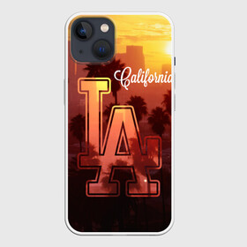 Чехол для iPhone 13 с принтом Калифорния в Санкт-Петербурге,  |  | america | beach | california state | los angeles | palm trees | sea | states | united | usa | америки | калифорния | лос анджелес | море | пальмы | пляж | соединенные | сша | штат | штаты