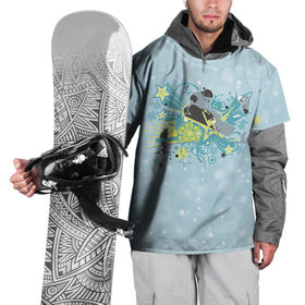 Накидка на куртку 3D с принтом Snowboard 2 в Санкт-Петербурге, 100% полиэстер |  | 