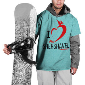 Накидка на куртку 3D с принтом Love Shershavel 2 в Санкт-Петербурге, 100% полиэстер |  | 