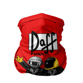Бандана-труба 3D с принтом Daff Punk в Санкт-Петербурге, 100% полиэстер, ткань с особыми свойствами — Activecool | плотность 150‒180 г/м2; хорошо тянется, но сохраняет форму | donut | homer | music | simpson | барт | гомер | музыка | пончик | симпсон