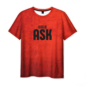 Мужская футболка 3D с принтом Любовь на прокат в Санкт-Петербурге, 100% полиэфир | прямой крой, круглый вырез горловины, длина до линии бедер | 