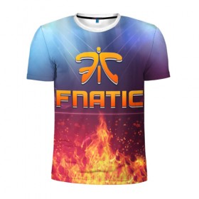 Мужская футболка 3D спортивная с принтом Fnatic Team в Санкт-Петербурге, 100% полиэстер с улучшенными характеристиками | приталенный силуэт, круглая горловина, широкие плечи, сужается к линии бедра | Тематика изображения на принте: best team | fnatic | team