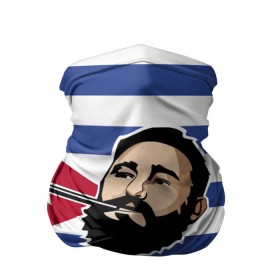 Бандана-труба 3D с принтом Fidel Castro в Санкт-Петербурге, 100% полиэстер, ткань с особыми свойствами — Activecool | плотность 150‒180 г/м2; хорошо тянется, но сохраняет форму | castro | che | fidel | guevara | гевара | кастро | фидель | че
