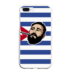 Чехол для iPhone 7Plus/8 Plus матовый с принтом Fidel Castro в Санкт-Петербурге, Силикон | Область печати: задняя сторона чехла, без боковых панелей | castro | che | fidel | guevara | гевара | кастро | фидель | че