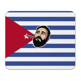 Коврик прямоугольный с принтом Fidel Castro в Санкт-Петербурге, натуральный каучук | размер 230 х 185 мм; запечатка лицевой стороны | castro | che | fidel | guevara | гевара | кастро | фидель | че