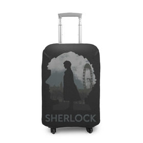 Чехол для чемодана 3D с принтом Sherlock World в Санкт-Петербурге, 86% полиэфир, 14% спандекс | двустороннее нанесение принта, прорези для ручек и колес | doctor | holmes | холмс | шерлок