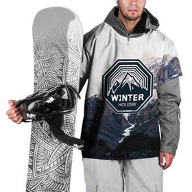 Накидка на куртку 3D с принтом Snowboarding в Санкт-Петербурге, 100% полиэстер |  | extreme | snowboarding | sport | winter | горы | движение | приключения | снег | сноуборд | спорт | экстрим