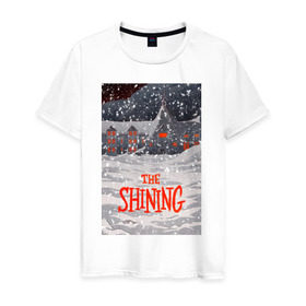 Мужская футболка хлопок с принтом The Shining в Санкт-Петербурге, 100% хлопок | прямой крой, круглый вырез горловины, длина до линии бедер, слегка спущенное плечо. | redrum | the shining | бар | кубрик | николсон | сияние | ужас