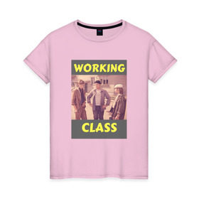 Женская футболка хлопок с принтом Афоня working class в Санкт-Петербурге, 100% хлопок | прямой крой, круглый вырез горловины, длина до линии бедер, слегка спущенное плечо | афоня | кино | ссср