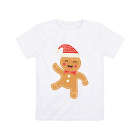 Детская футболка хлопок с принтом Мr Печенька в Санкт-Петербурге, 100% хлопок | круглый вырез горловины, полуприлегающий силуэт, длина до линии бедер | 