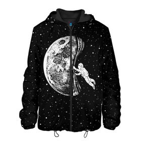 Мужская куртка 3D с принтом Начало ночи в Санкт-Петербурге, ткань верха — 100% полиэстер, подклад — флис | прямой крой, подол и капюшон оформлены резинкой с фиксаторами, два кармана без застежек по бокам, один большой потайной карман на груди. Карман на груди застегивается на липучку | astronaut | cosmonaut | cosmos | galaxy | hipster | moon | night | planet | space | star | universe | астронавт | вселенная | галактика | звезды | космонавт | космос | луна | ночь | планета | хипстер